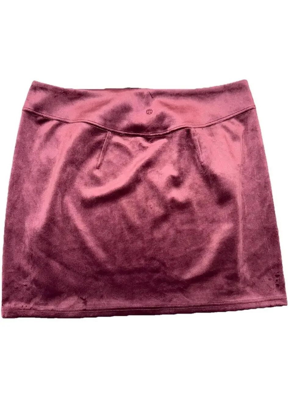 NEW Lululemon Scuba Mini Skirt Velvet Dark Red sz XL Soft holiday Goth $88
